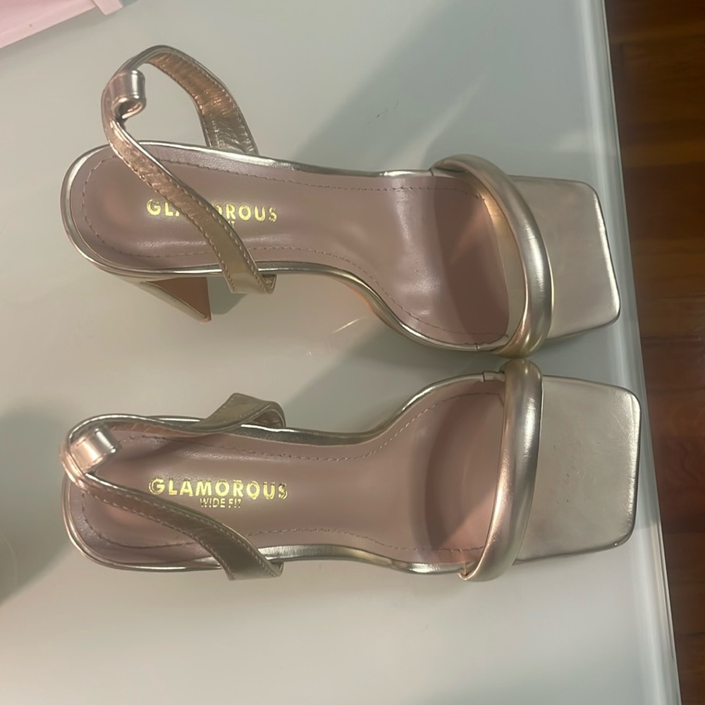 ASOS gold heels